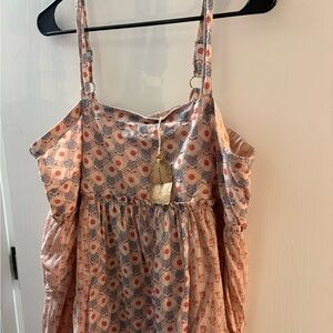 NWT NATURAL LIFE Pink and Blue Patterned Maxi Dress